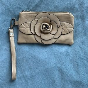 Tan Wristlet Wallet